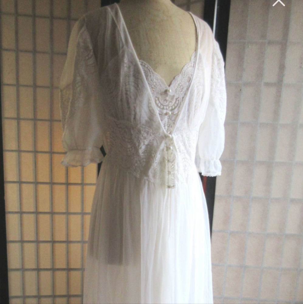 Vintage 1950s Peignoir bridal set